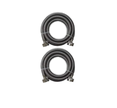NEW 5 Foot Stainless Steel Inlet Fill Hoses With Washers for Washing Machine 2 Hoses