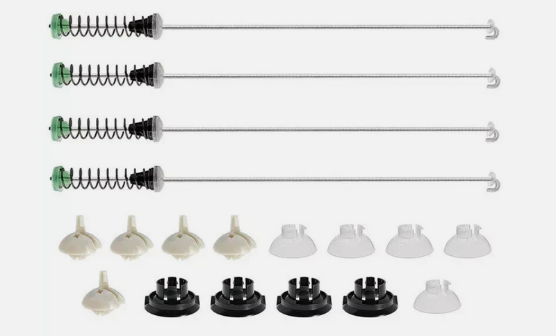 SRK0362 Clothes Washing Machine Suspension Rod Damper Shocks 4 Pack for Whirlpool W11130362 AP6262443, PS12347546