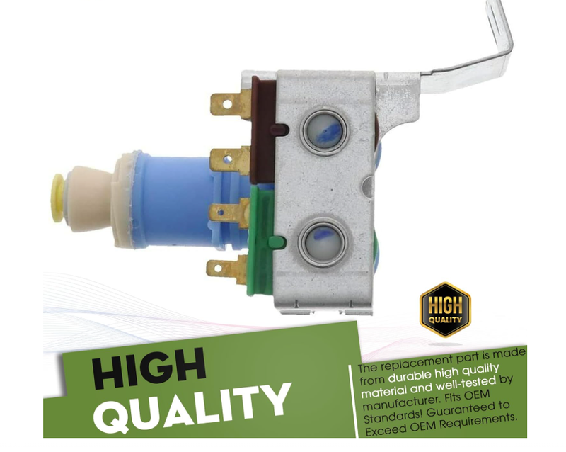 Water Inlet Valve Replacement For Whirlpool WRS325FDAB02 WRS325FDAB04 WRS325FDAT04 WRS325FDAM04 WRS325FDAT02 WRS325FDAB05 WRS325FDAW01 WRS325FDAB06 WRS325FDAM01 WRS325FDAM02 WRS325FDAD02 Refrigerator